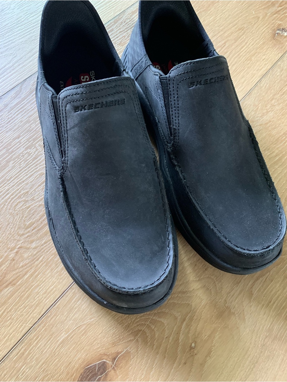Skechers Slip-ins Black Slip-On Casual Shoe Wide Width - Picture 2 of 8